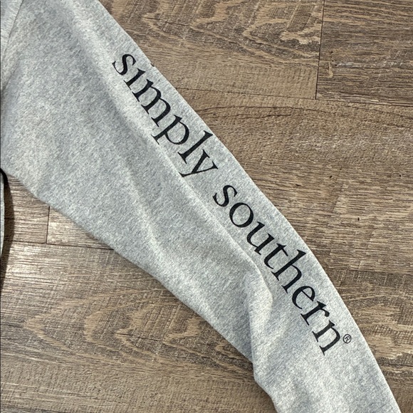 Simply Southern Gray Long Sleeve with Pink Gameday Design - Picture 3 of 4